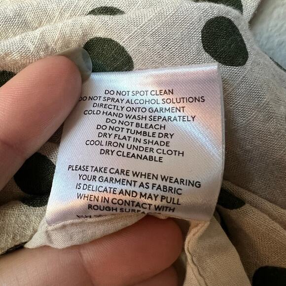 The Wolf Gang Feliz Lace Up Polka Dot Puff Sleeve Midi Dress - Picture 6 of 6